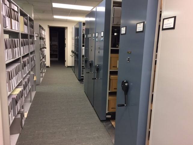 Special Collections and University Archives storage